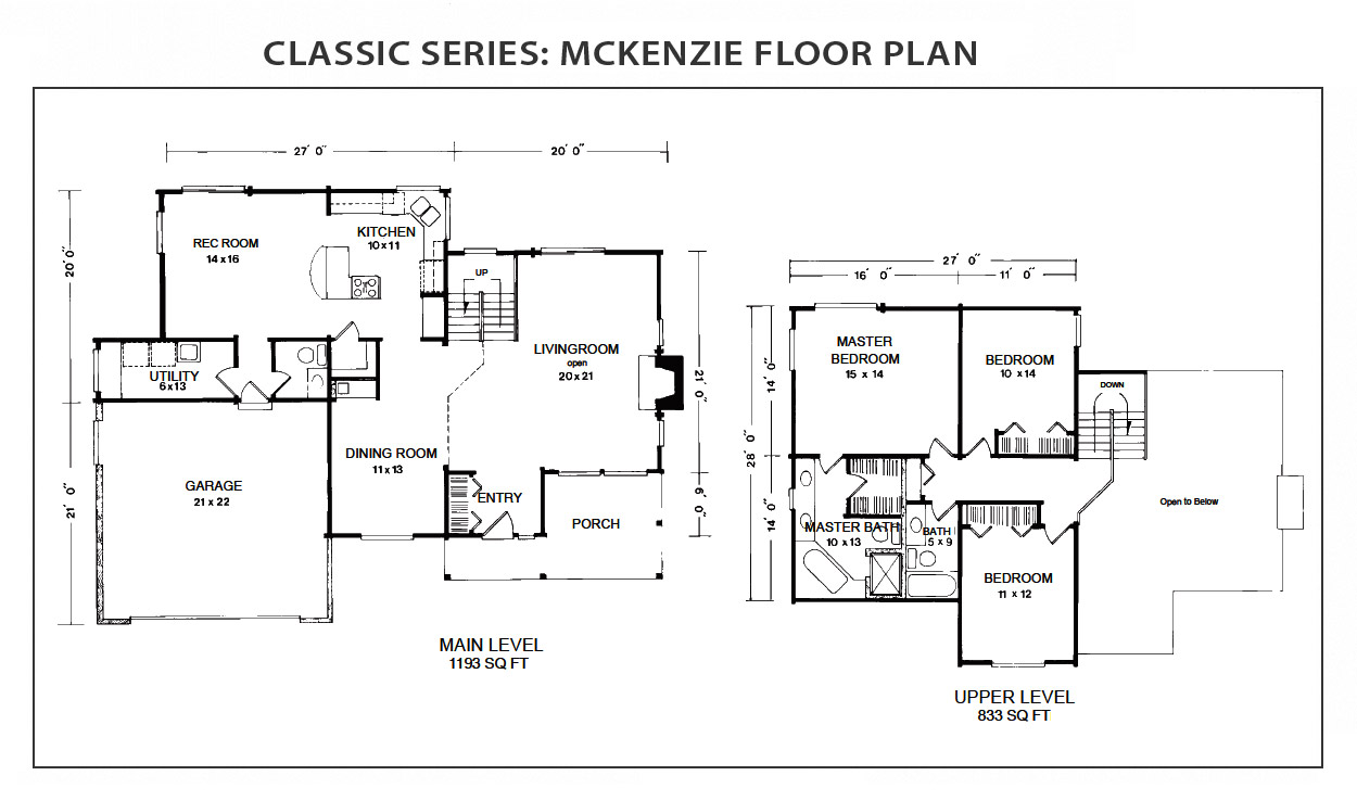 McKenzie Floor Plan Classic Series IHC